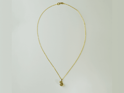 Emma-Rosa necklace in gold-plated 925 sterling silver with a handmade horsehair bead
