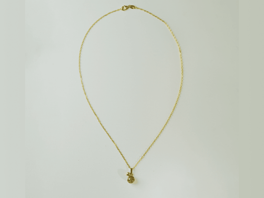 Emma-Rosa necklace in gold-plated 925 sterling silver with a handmade horsehair bead